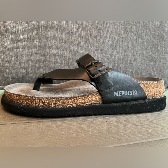 MEPHISTO Women's Helen Cork Footbed Toe Loop Sandal 38 - Picture 5 of 8